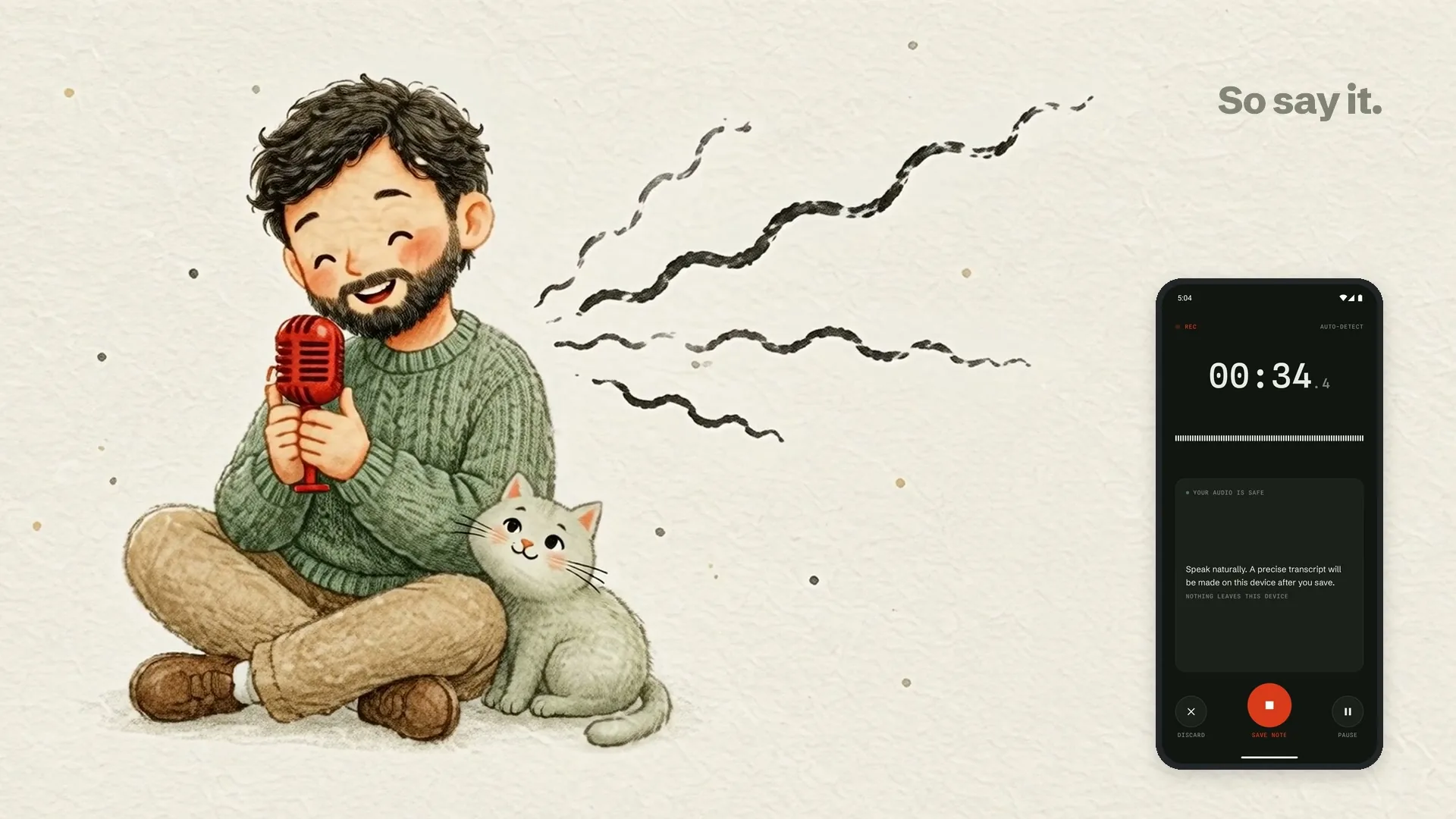 Poster frame of the Spoke launch film: a watercolor figure speaking a thought out loud.