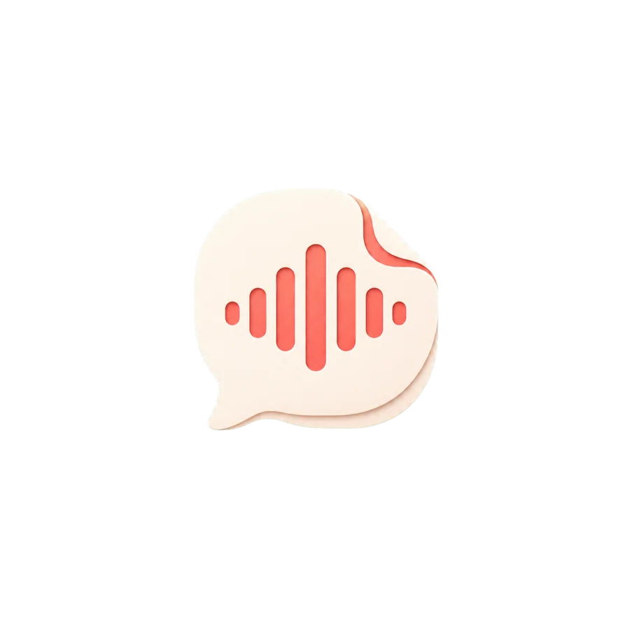 Launcher concept two: a paper-cut speech bubble.